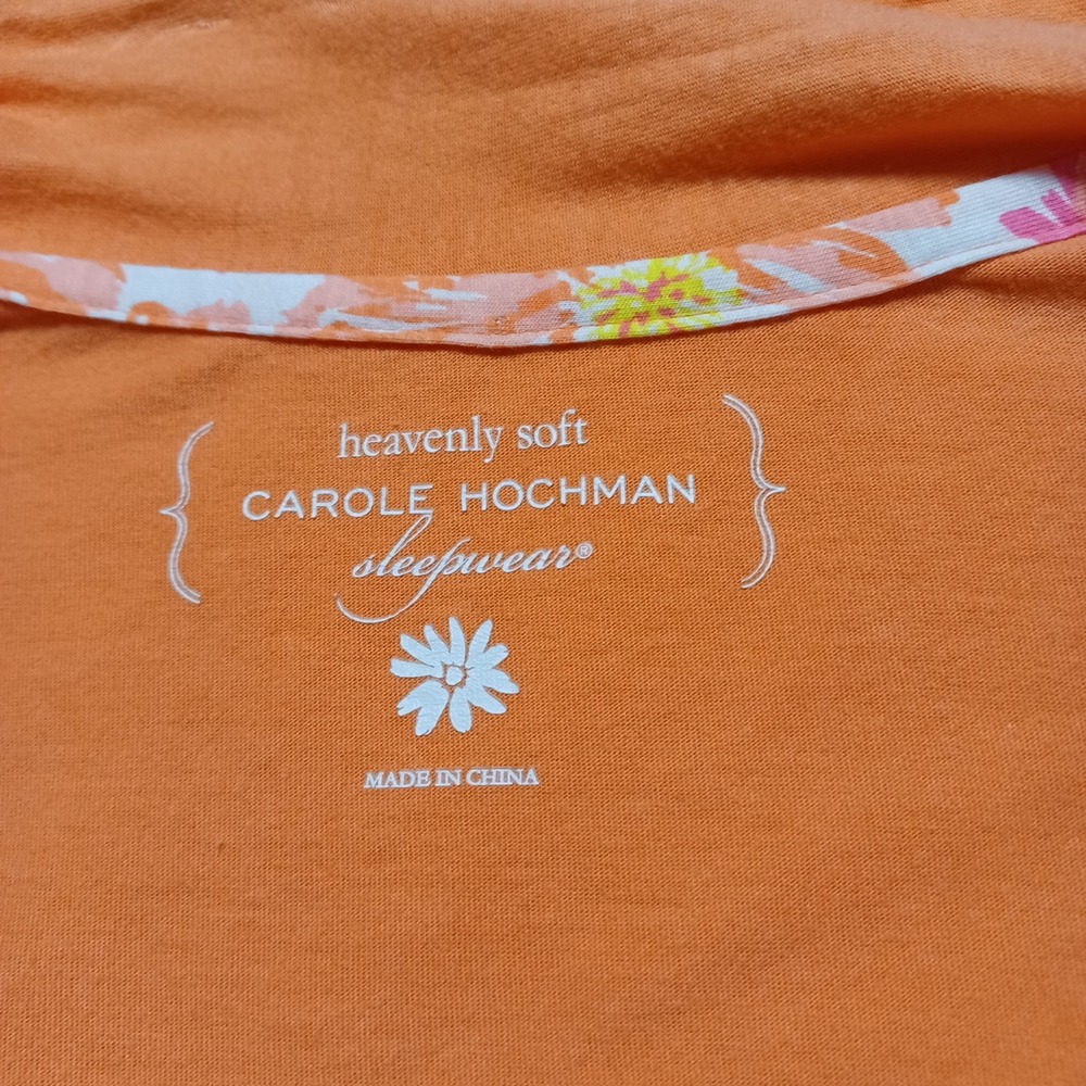 Carole Hochman Heavenly Soft Orange Open Front Sharkbite Hem Cardigan A262492 - Picture 3 of 9